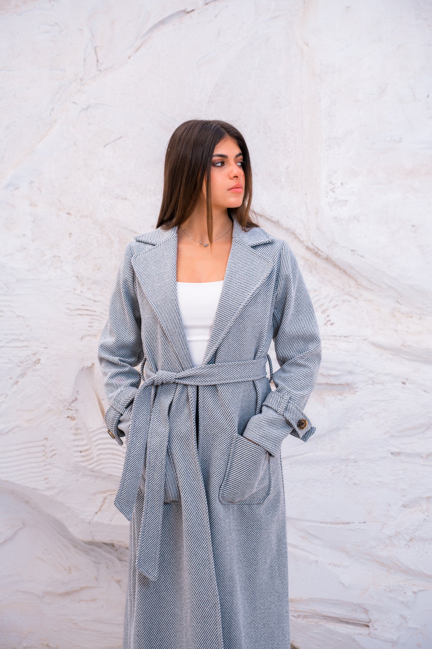 OPEN WOOL COAT