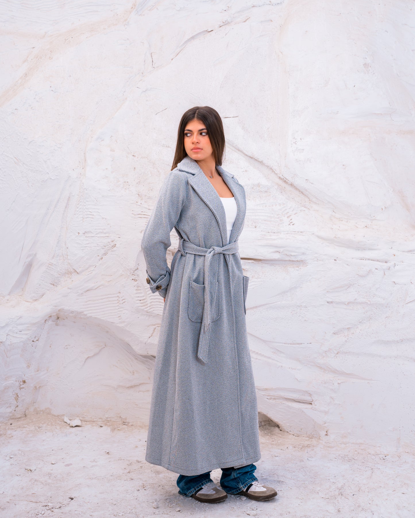 OPEN WOOL COAT