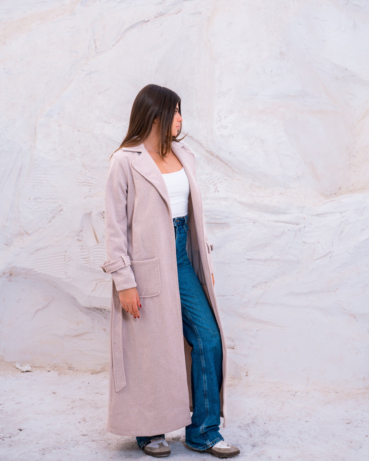 OPEN WOOL COAT