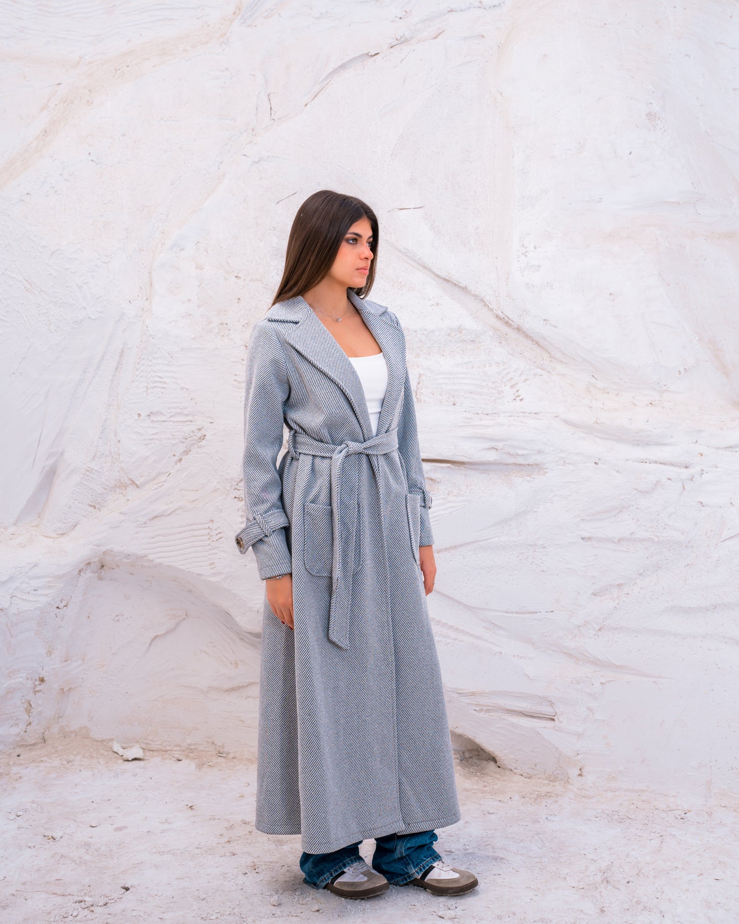 OPEN WOOL COAT