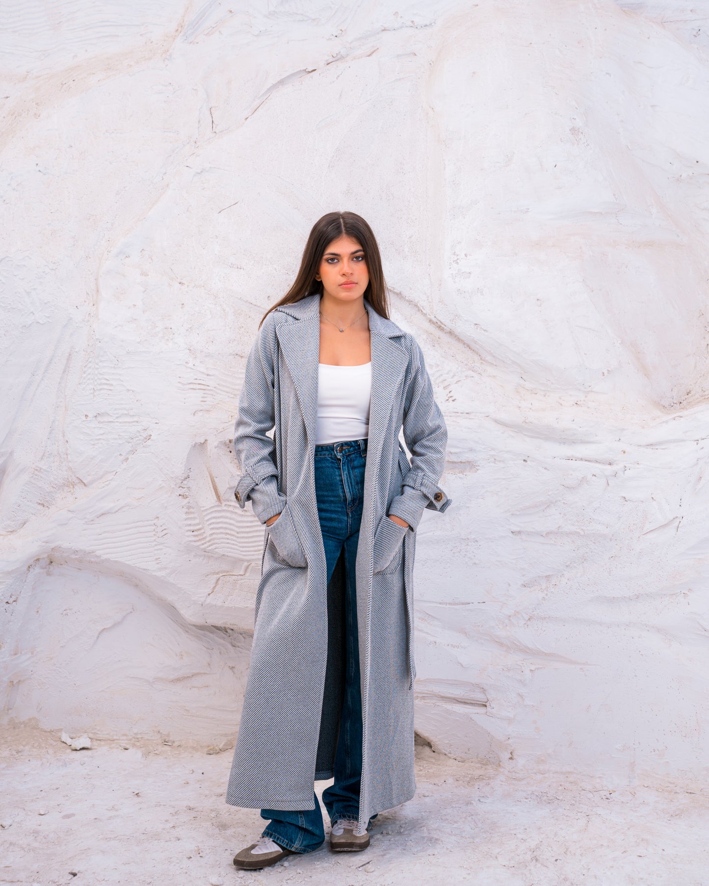 OPEN WOOL COAT