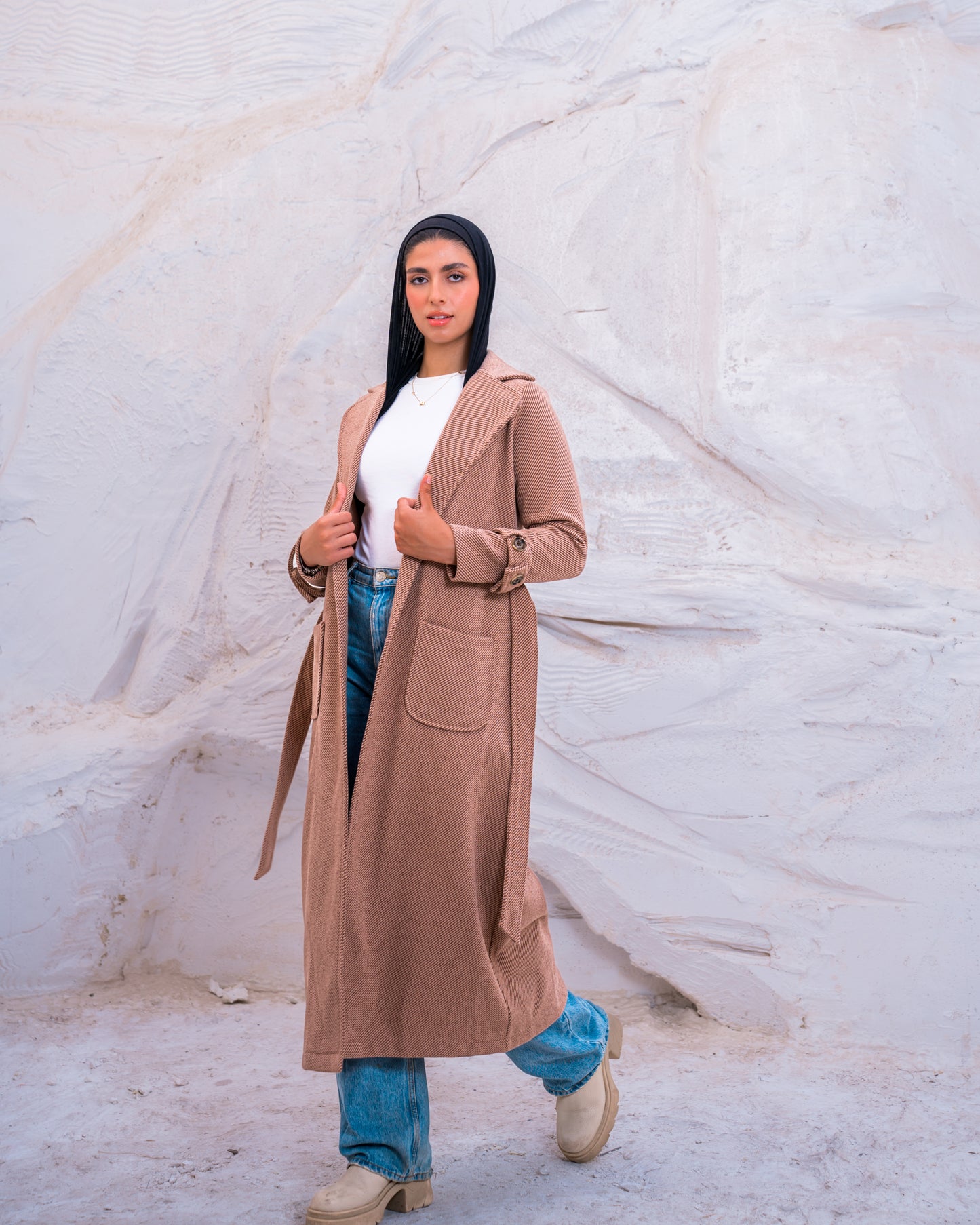 OPEN WOOL COAT