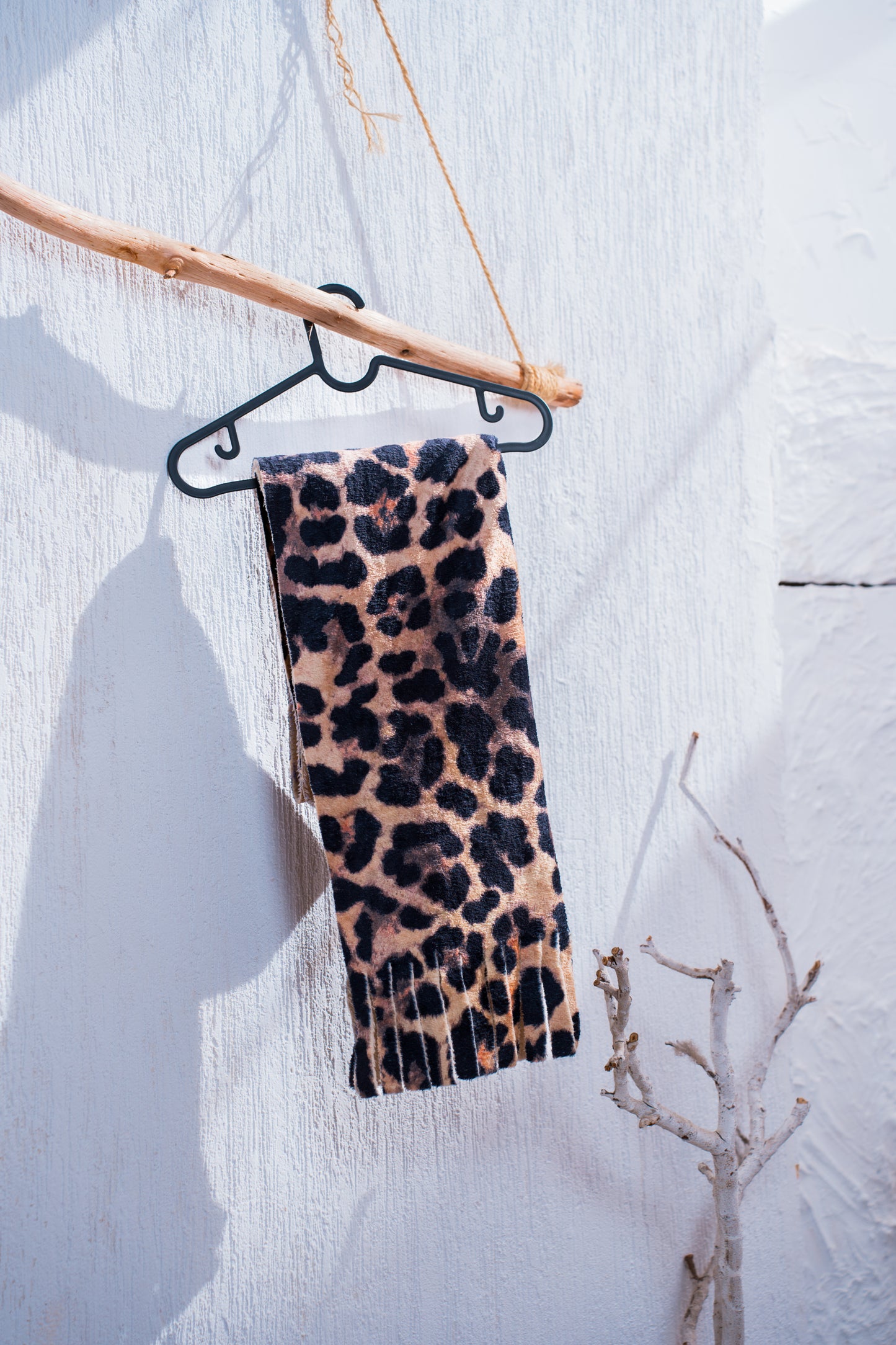 LEOPARD FUR SCARF