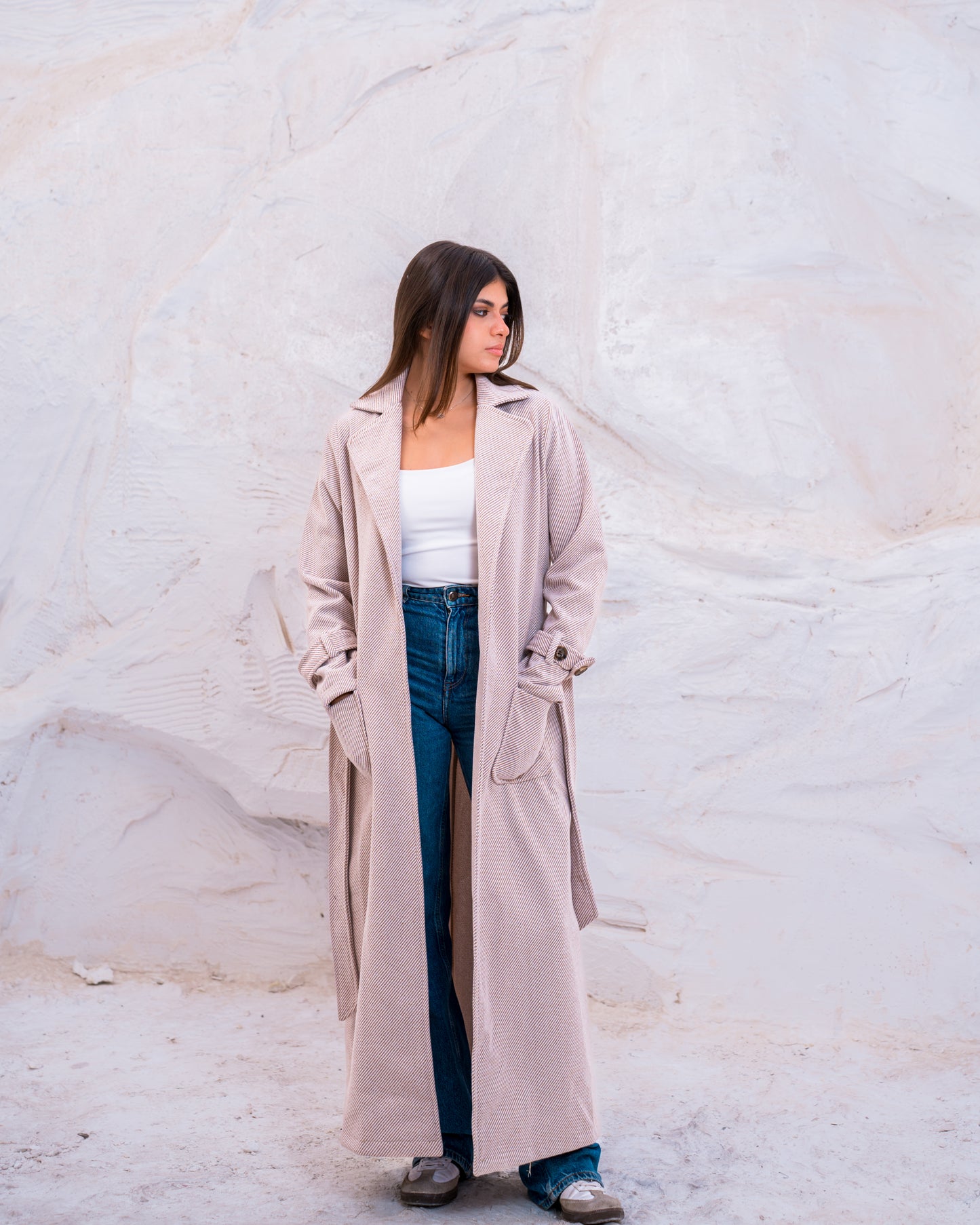 OPEN WOOL COAT