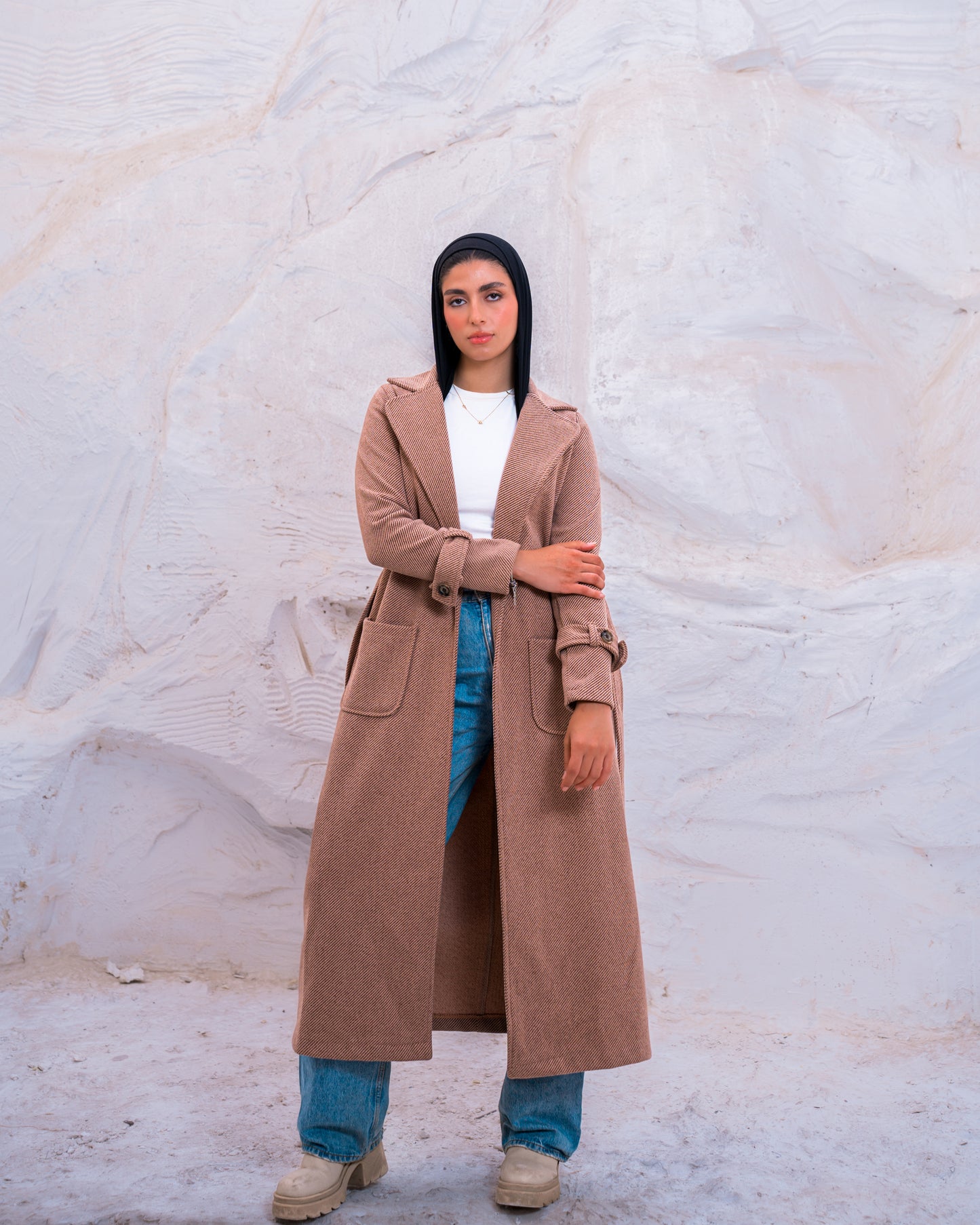 OPEN WOOL COAT