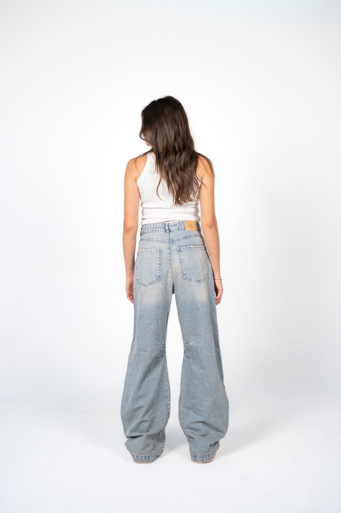 Cargo denim pants