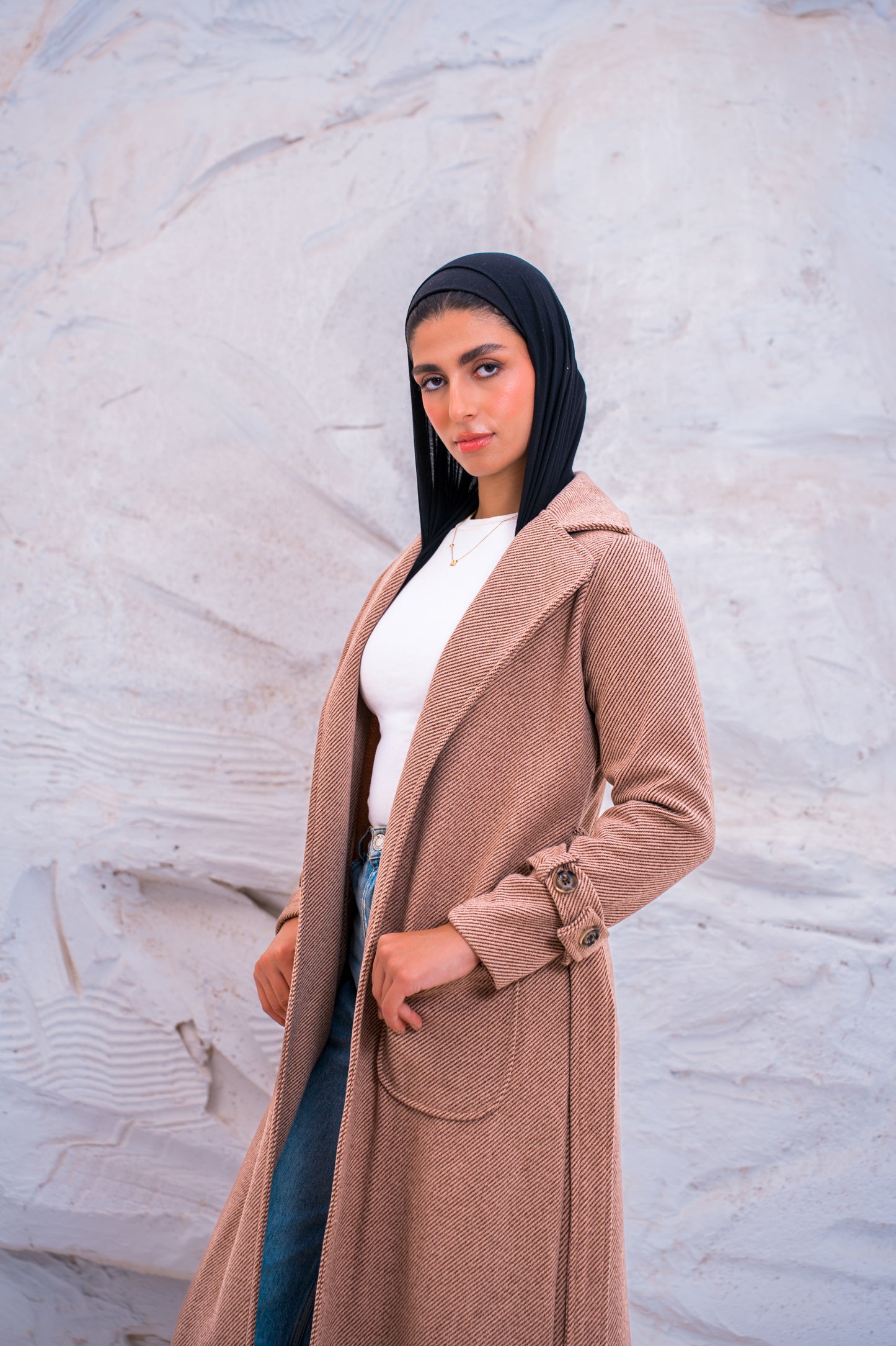 OPEN WOOL COAT