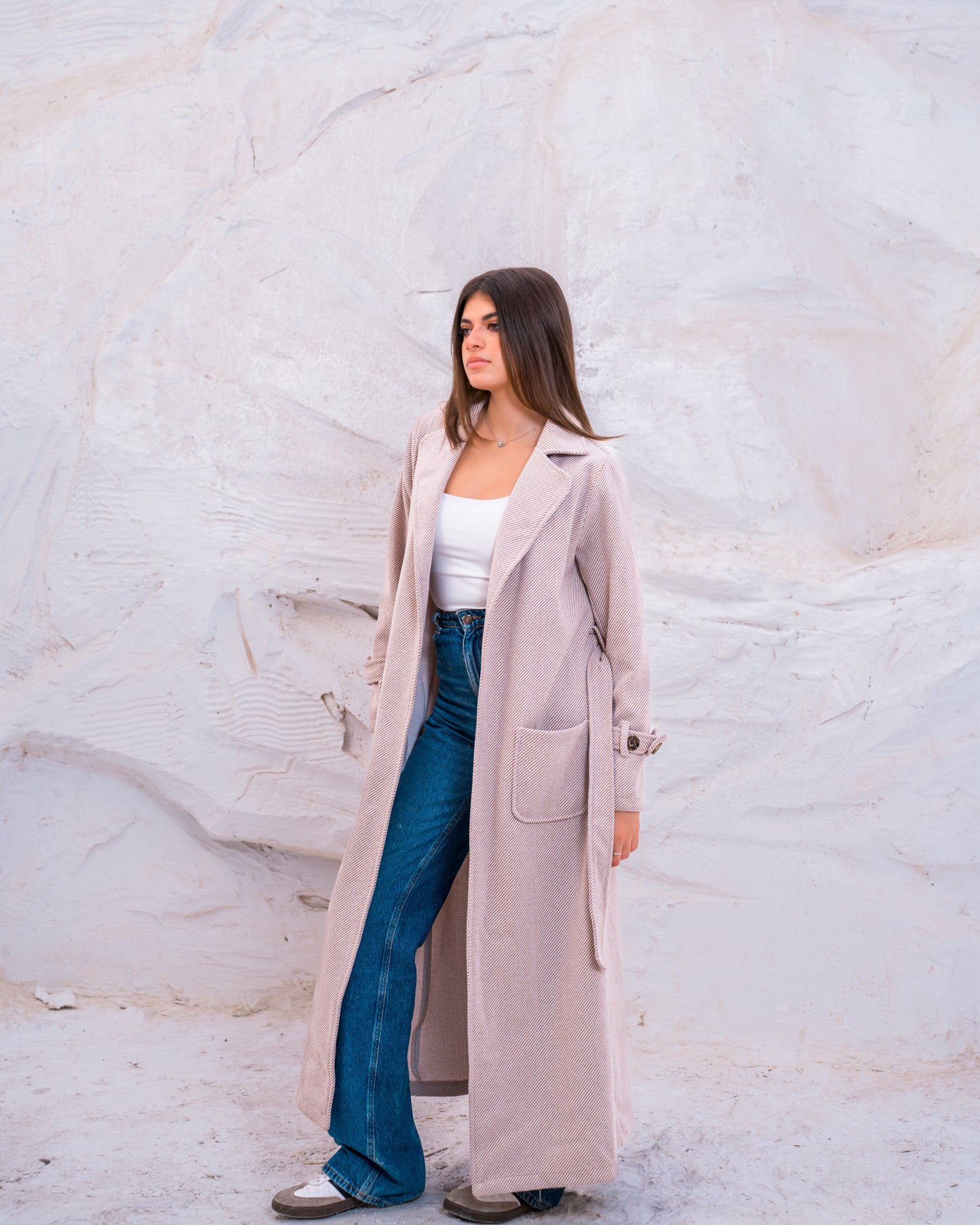 OPEN WOOL COAT