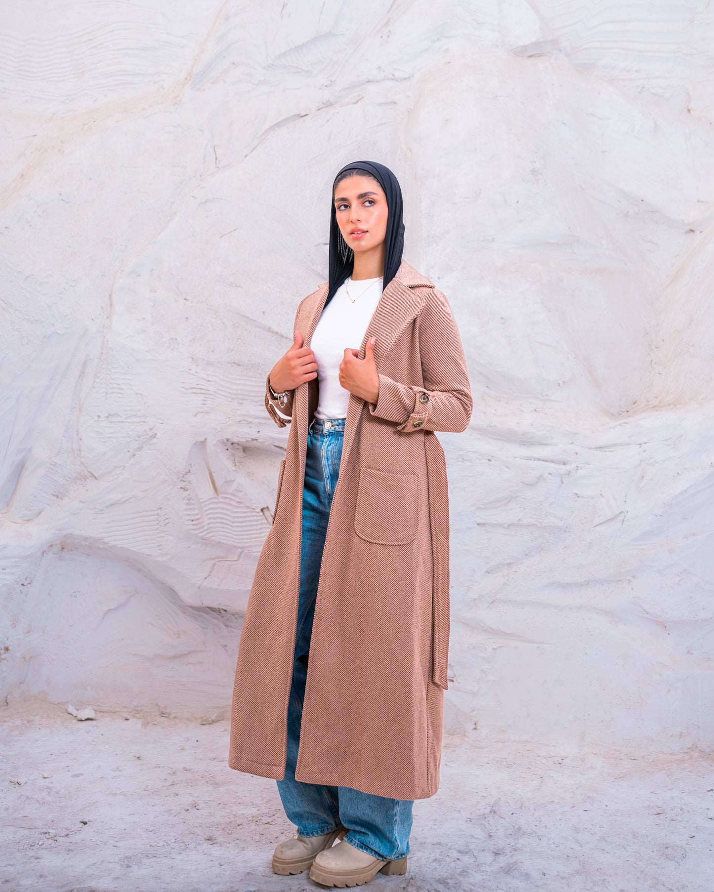 OPEN WOOL COAT