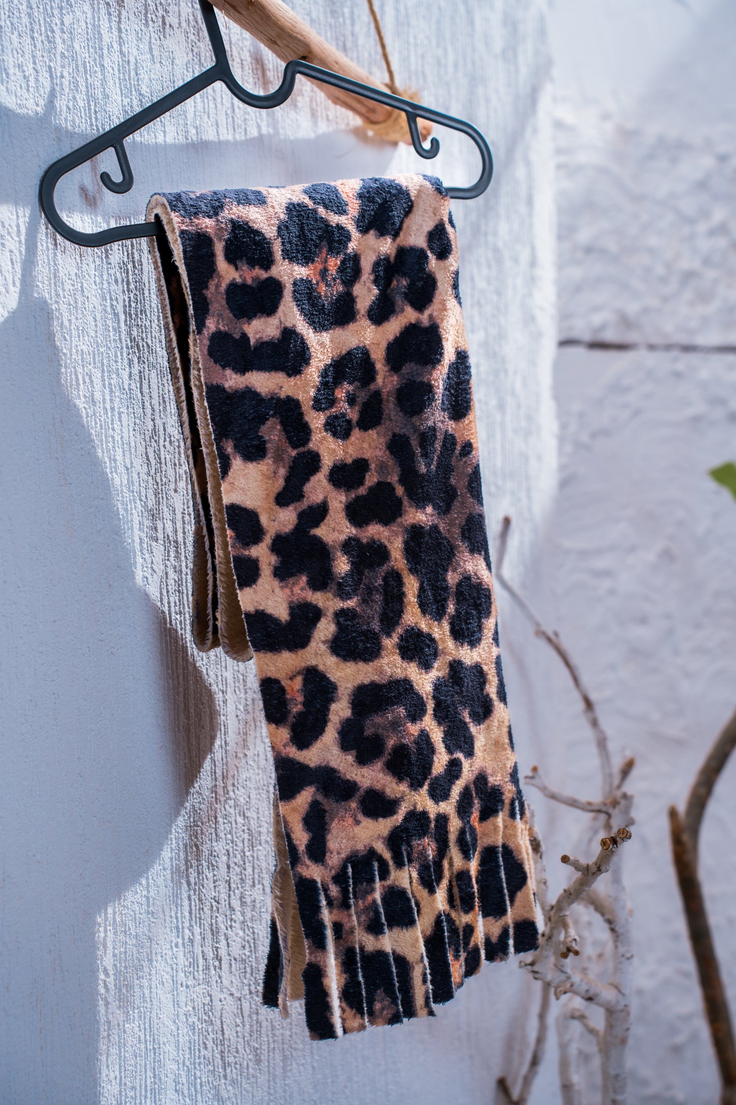 LEOPARD FUR SCARF