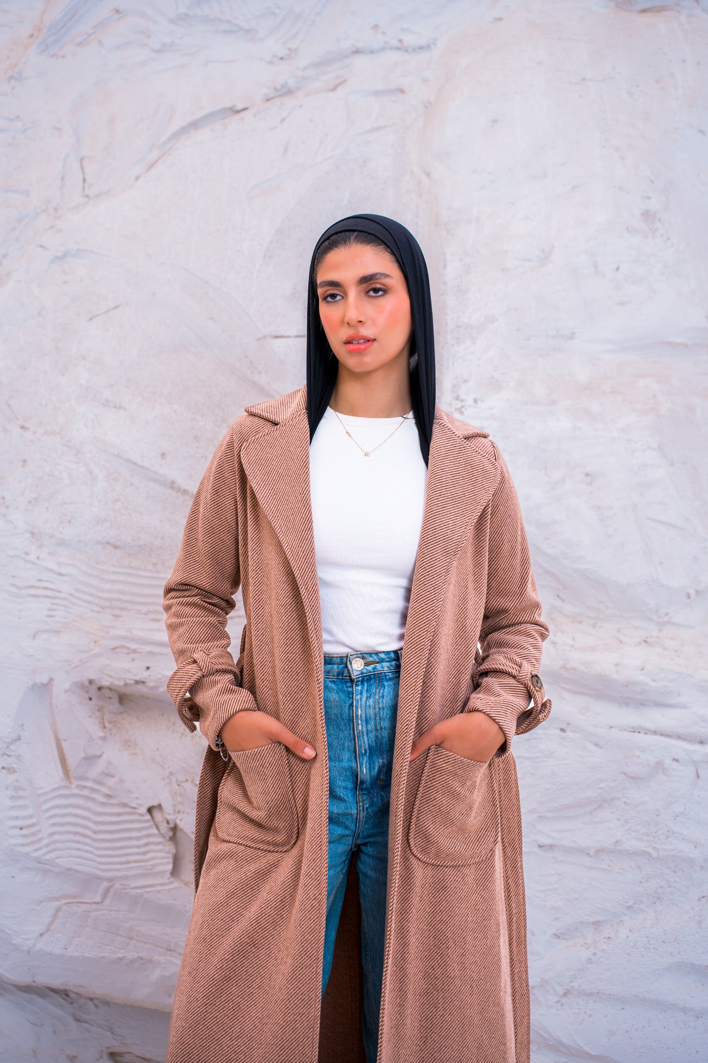 OPEN WOOL COAT