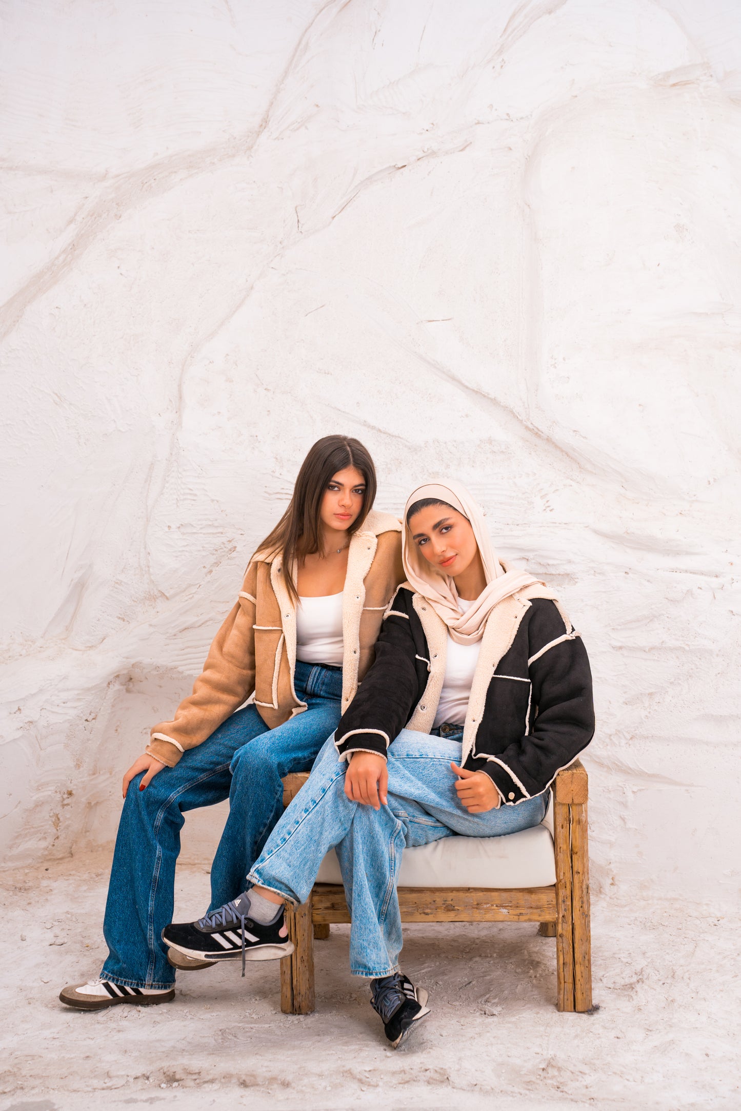Cropped Fur X Chamois Jacket