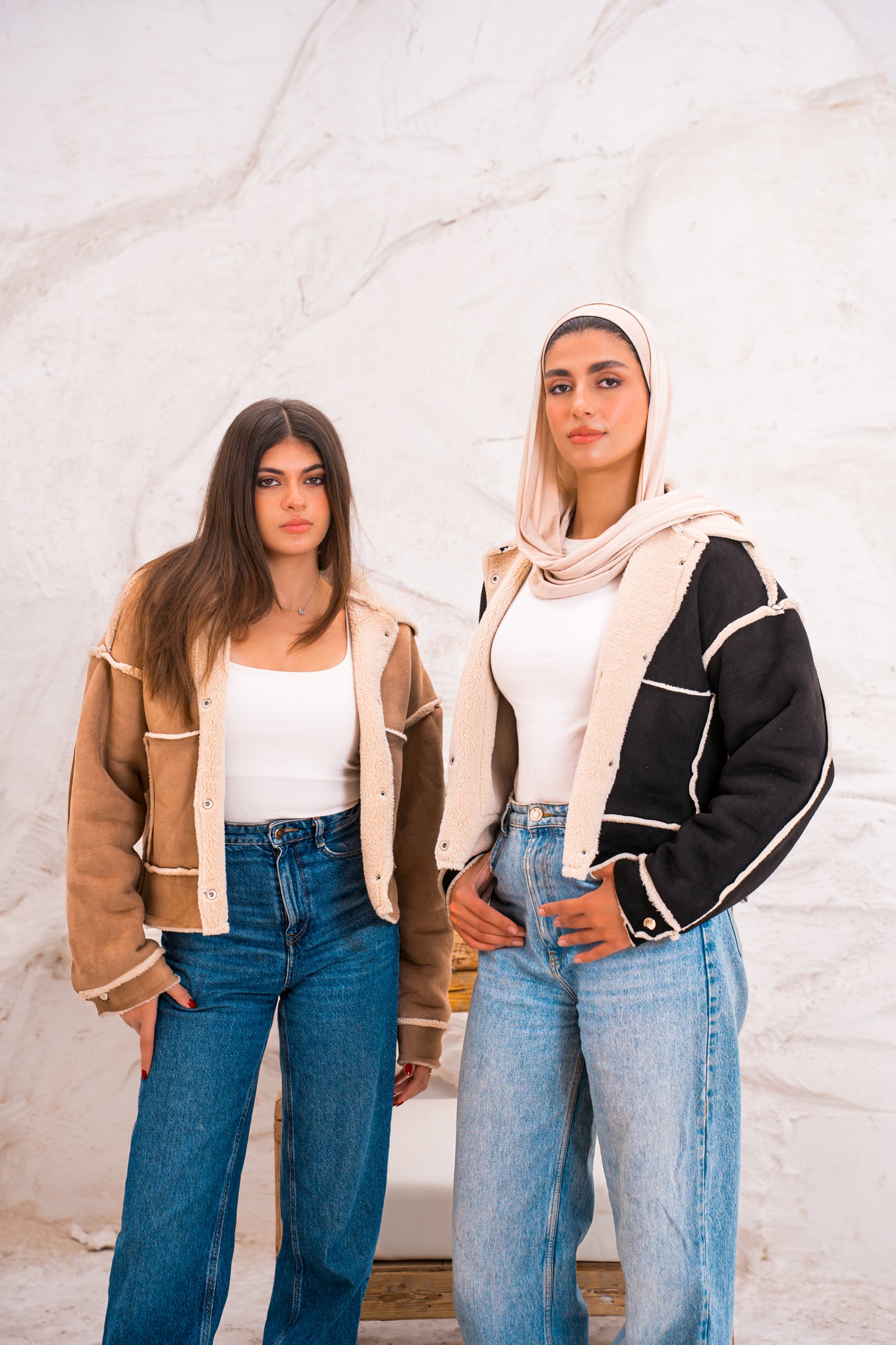 Cropped Fur X Chamois Jacket