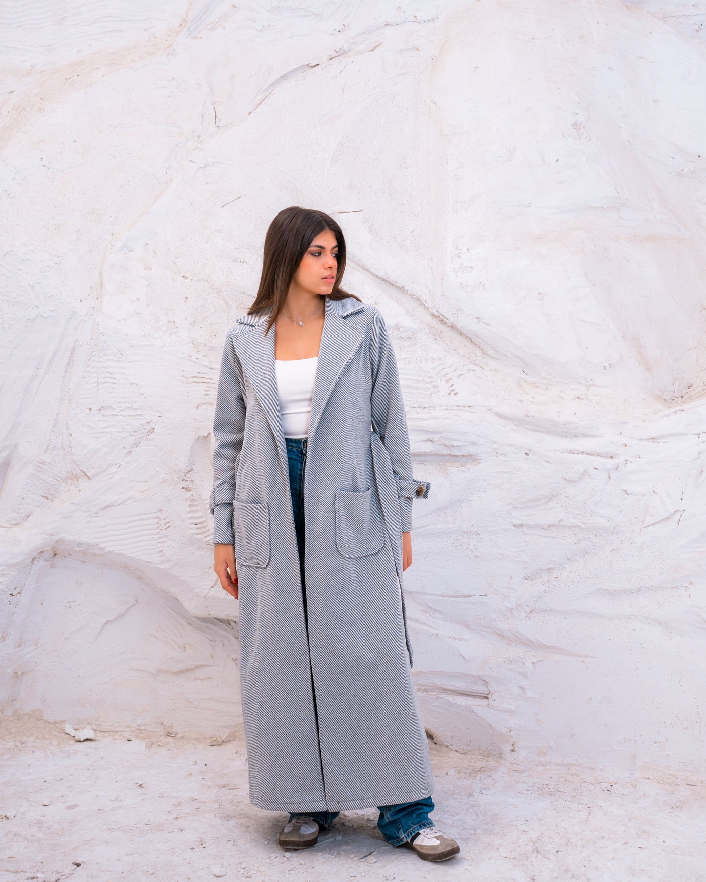 OPEN WOOL COAT