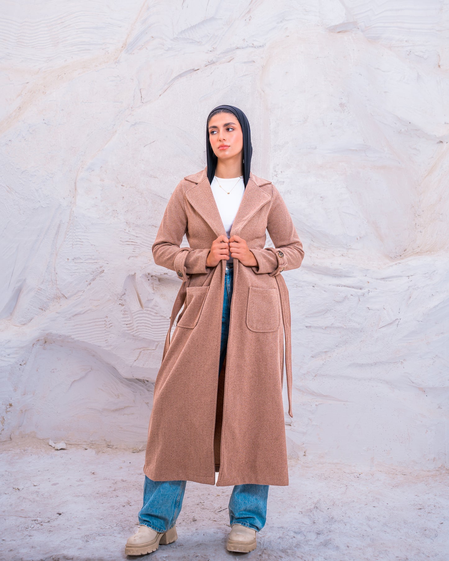 OPEN WOOL COAT