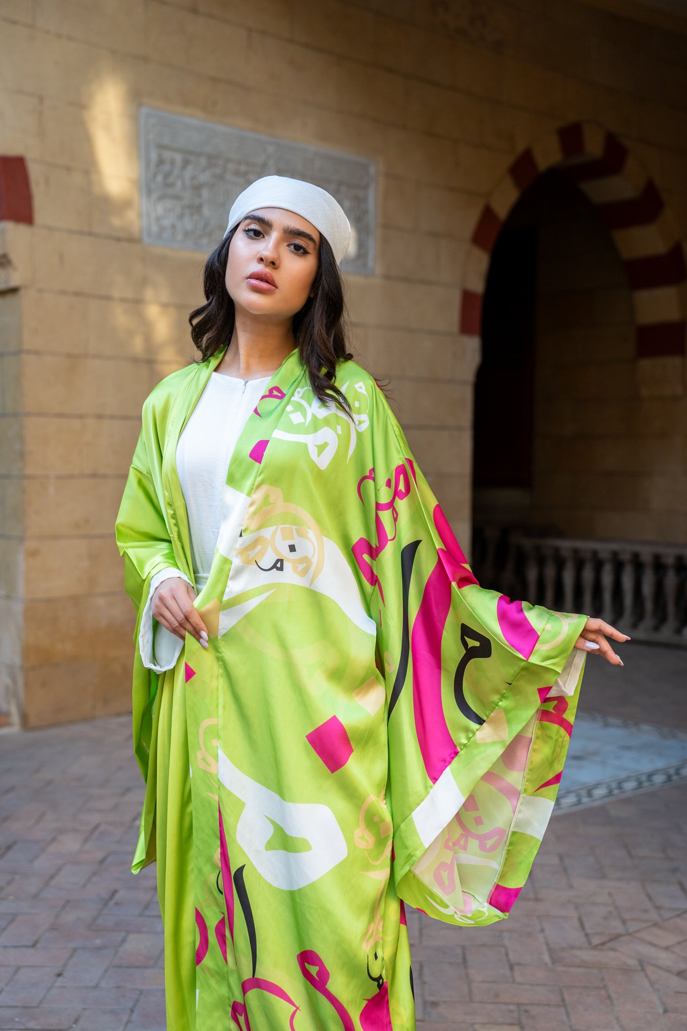 Arabic letters kimono