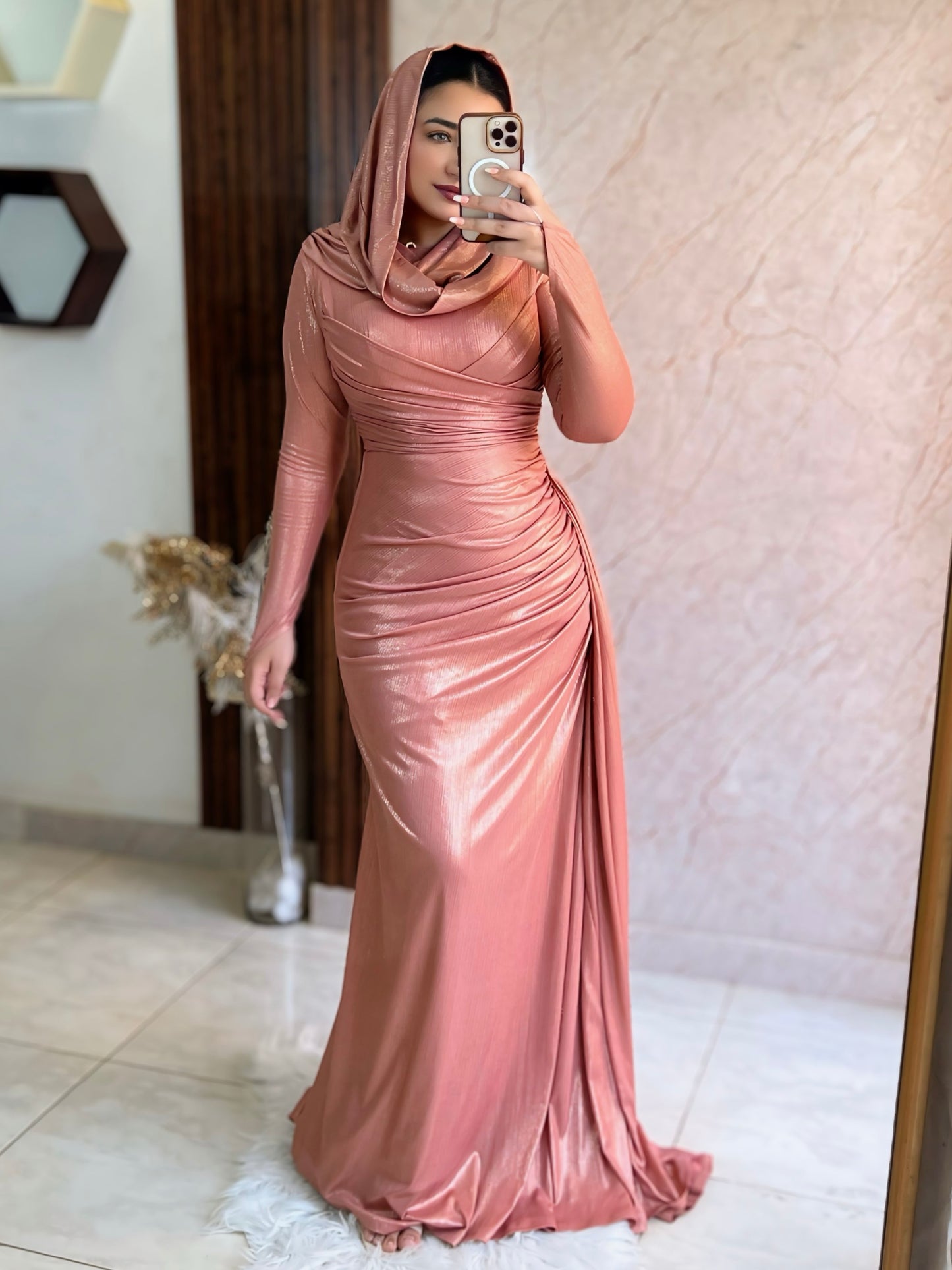 Metallic glam dress