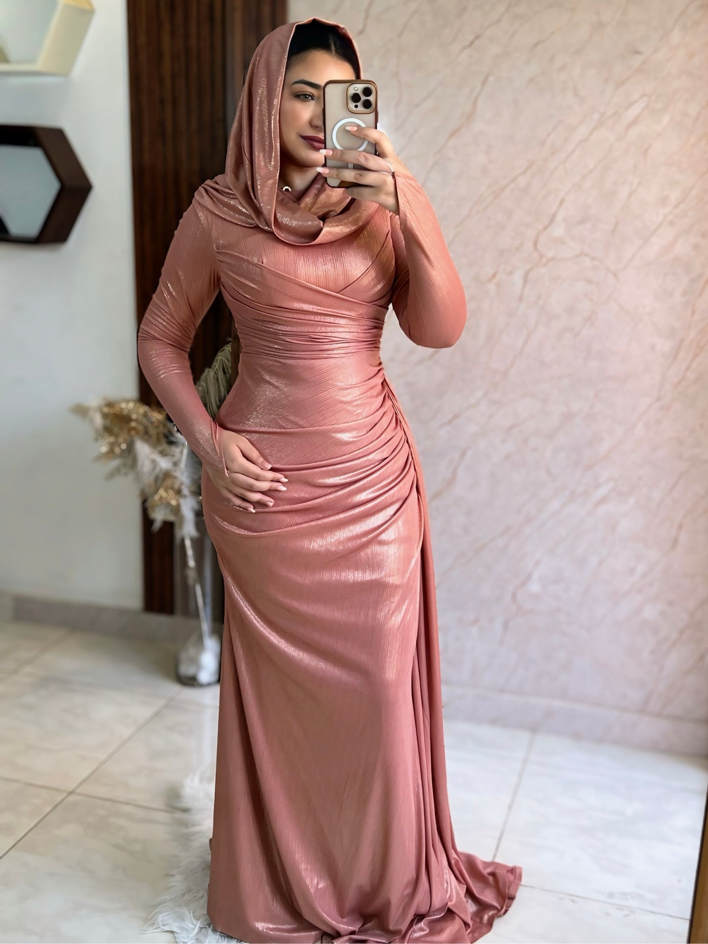 Metallic glam dress