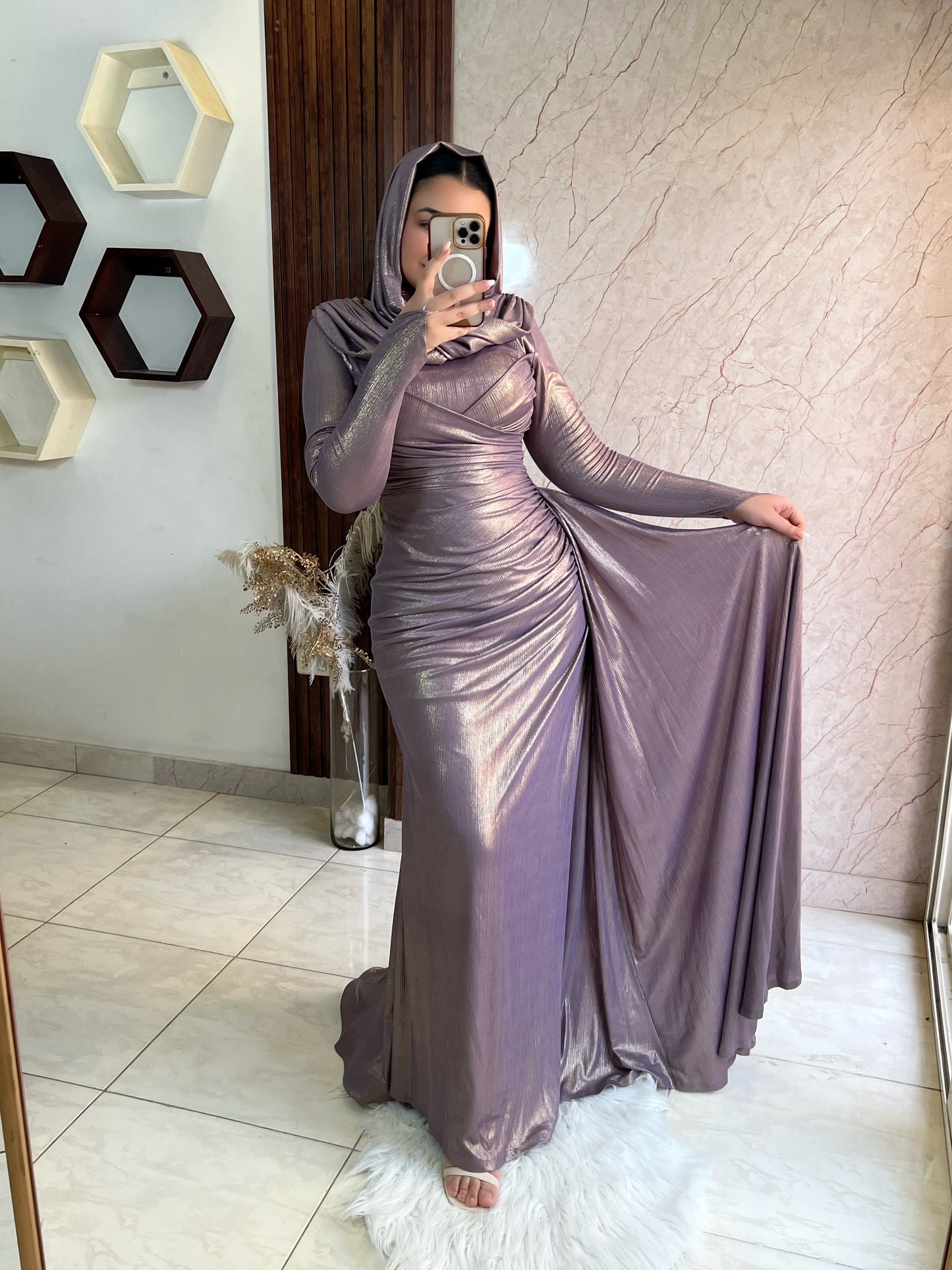 Metallic glam dress