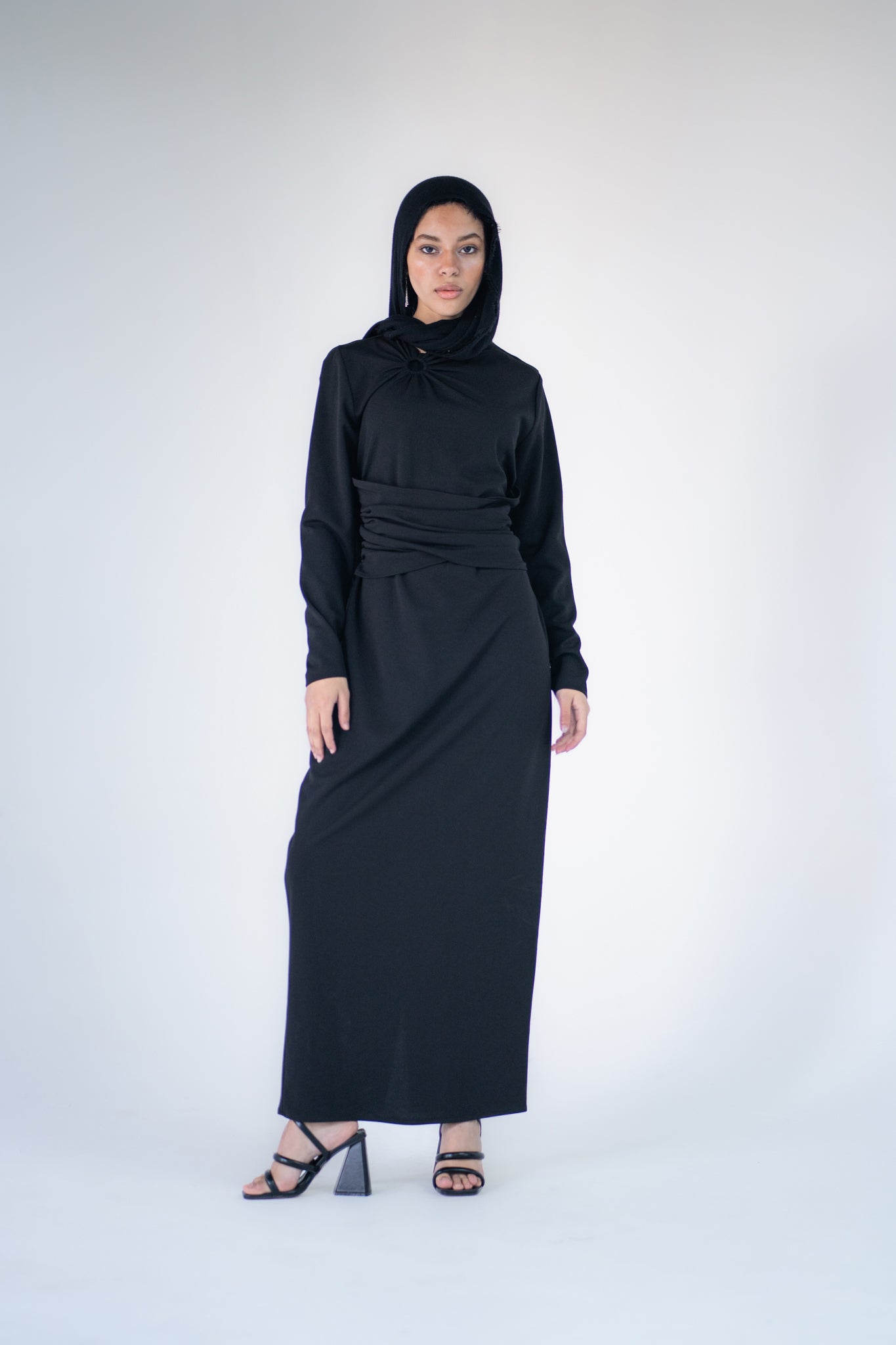 Belted basic dress
