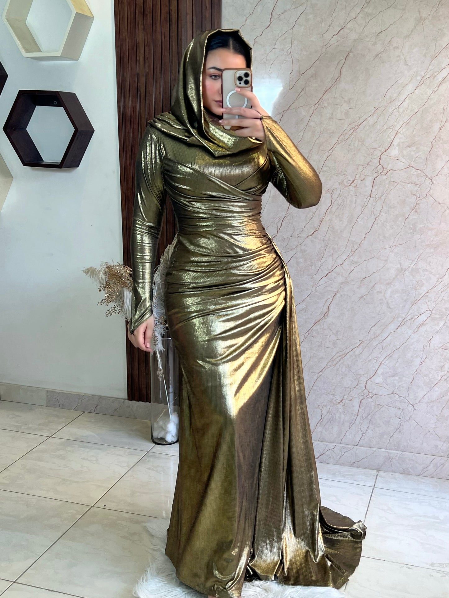 Metallic glam dress