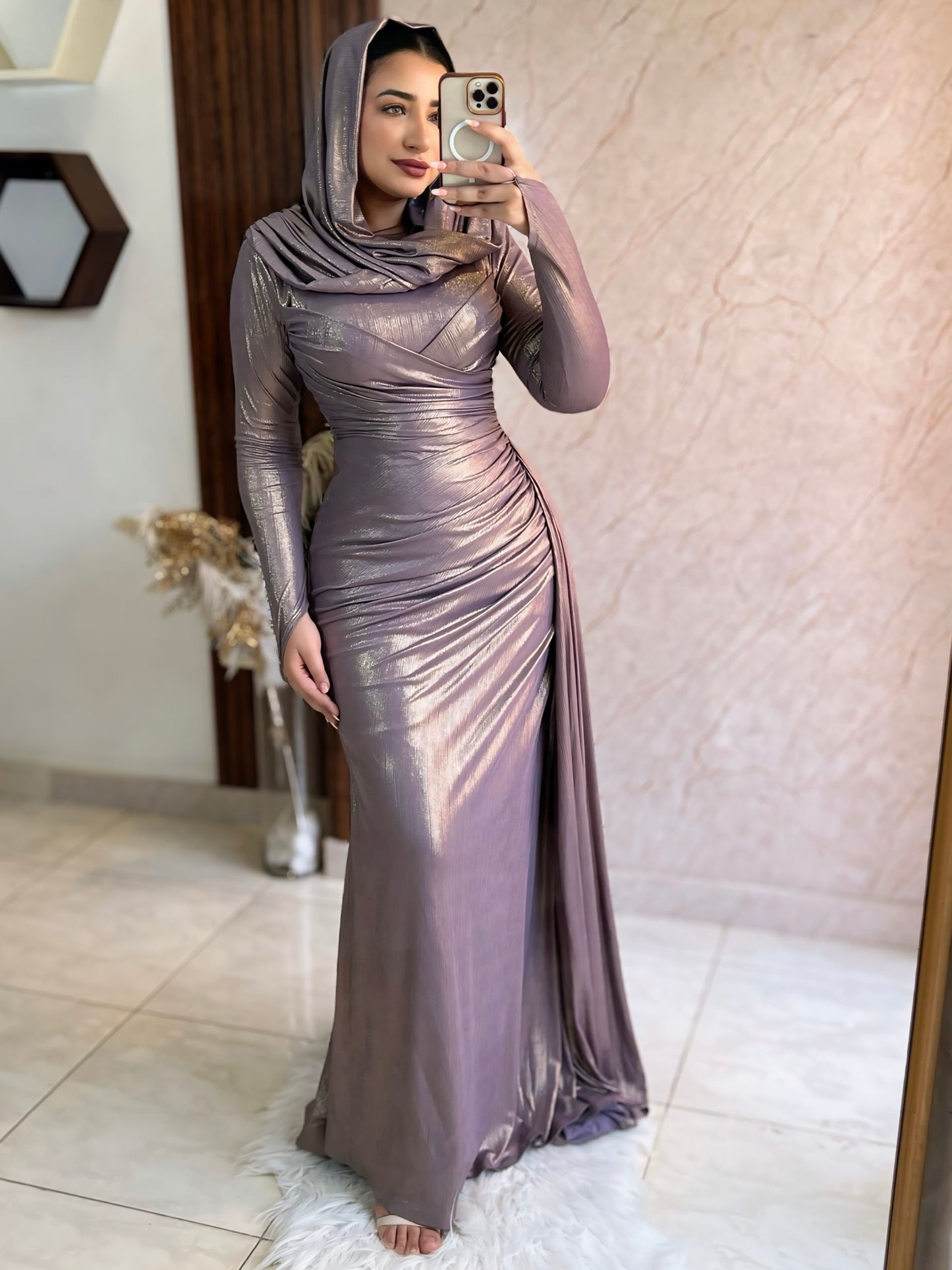 Metallic glam dress