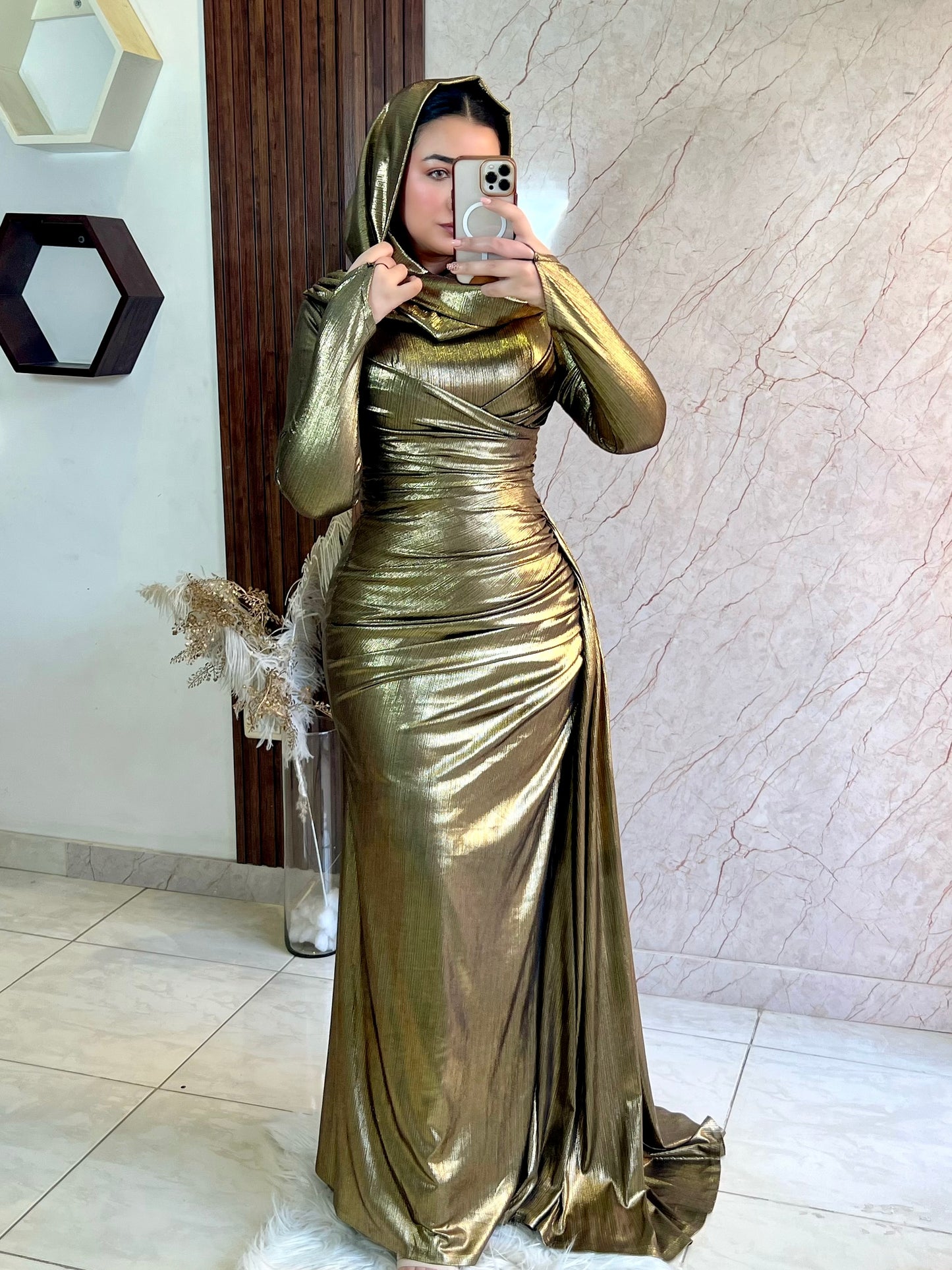 Metallic glam dress