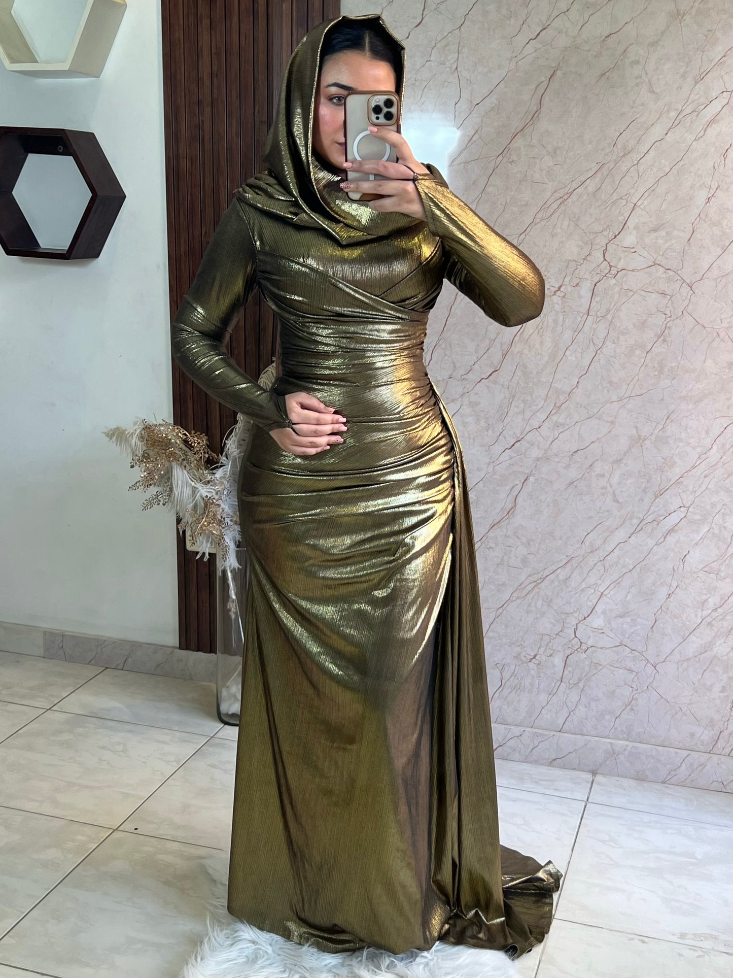 Metallic glam dress