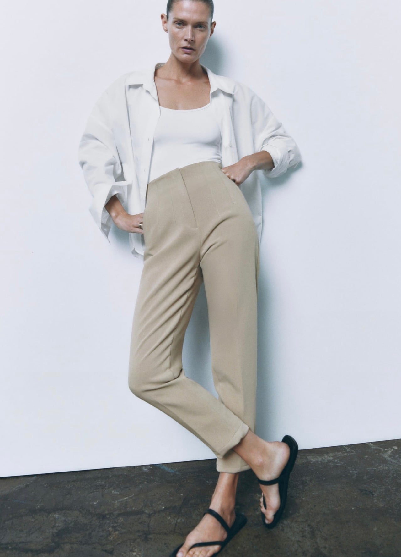 High-waist trousers